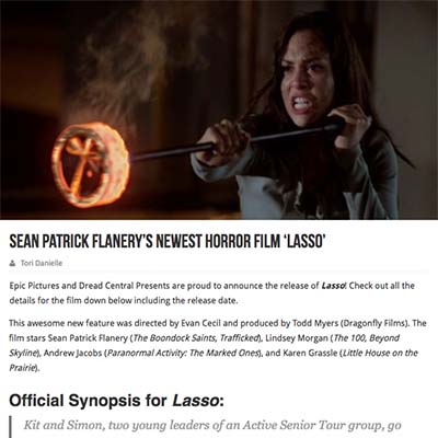 Sean Patrick Flanery’s Newest Horror Film ‘Lasso’